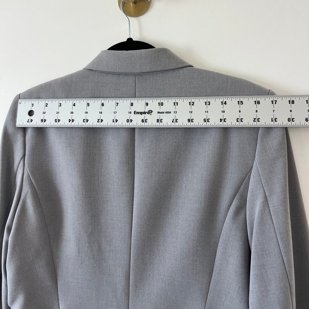 Calvin Klein Grey Stretch Blazer Jacket Womens 12 Career Professional Classic - Picture 8 of 11